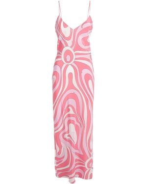 PUCCI Silk Printed Maxi Slip Dress - Pink
