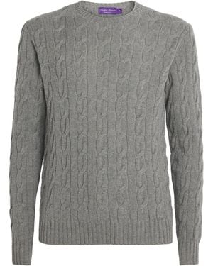 Ralph Lauren Cashmere Cable-Knit Jumper - Grey