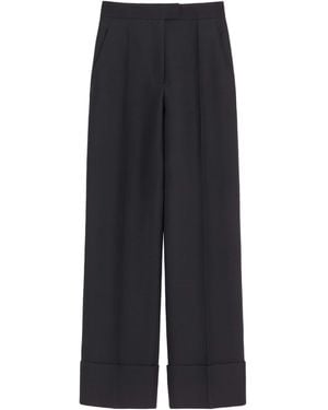 Valentino Virgin Wool-Silk Trousers - Black
