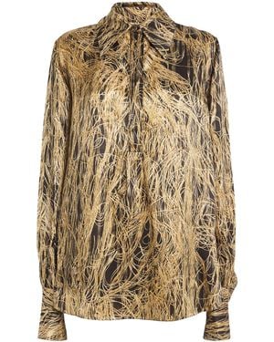 ROKSANDA Silk Juniper Shirt - Metallic