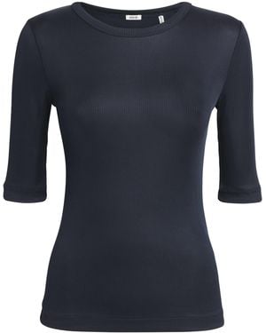 Agolde Ribbed Saige T-Shirt - Blue