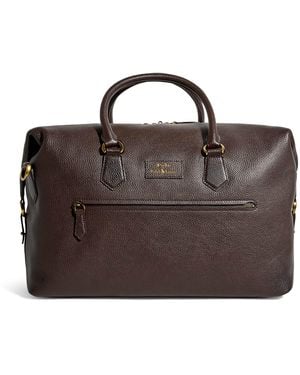 Polo Ralph Lauren Grained Leather Duffle Bag - Brown