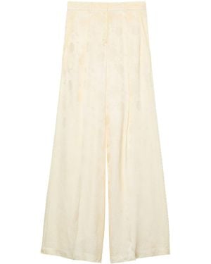 MAX&Co. Floral Wide-Leg Pants - Natural