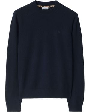 Burberry Cashmere-Blend Ekd Slim Sweater - Blue