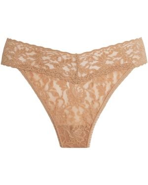 Hanky Panky Original Lace Thong - Natural