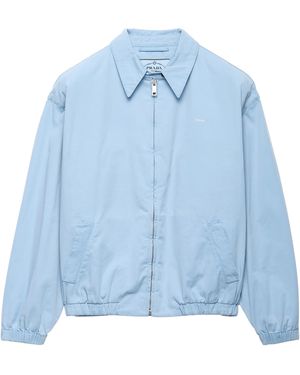 Prada Old Gabardine Blouson Jacket - Blue