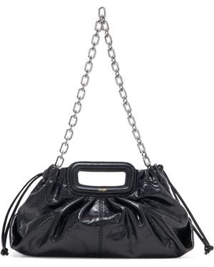 Maje Leather Milpli Clutch Bag - Black