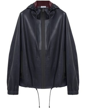 Loewe Lambskin Hooded Jacket - Blue