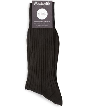 Pantherella Ribbed Socks - Black