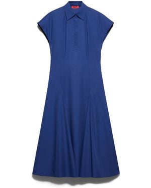 MAX&Co. Cotton Shirt Midi Dress - Blue