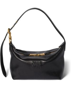 Miu Miu Small Nappa Leather Spirit Shoulder Bag - Black