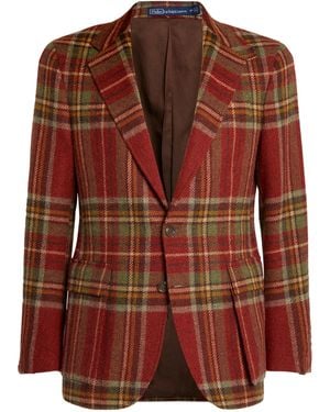 Polo Ralph Lauren Tweed Tartan Rl67 Blazer - Red