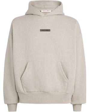 Fear Of God Cotton-Blend Logo Hoodie - Grey