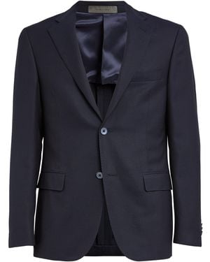 Corneliani Hopsack Wool Blazer - Blue