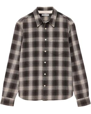 AllSaints Organic Cotton Check Wrent Shirt - Black