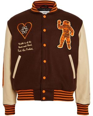 BBCICECREAM Galaxy Varsity Jacket - Brown