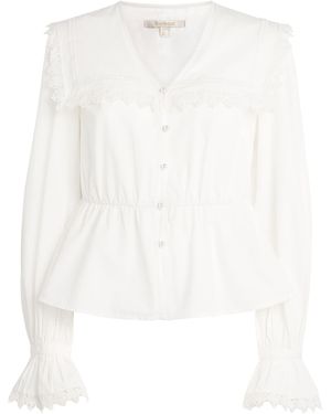 Barbour Cotton Tisbury Blouse - White