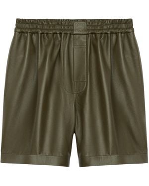 Loewe Leather Shorts - Green