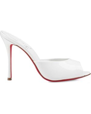 Christian Louboutin Me Dolly Patent Leather Mules 100 - White