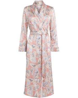 Derek Rose Silk Brindisi Robe - Pink