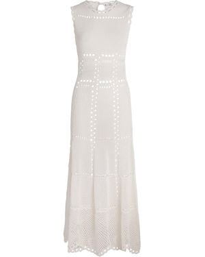 Erdem Cotton Crochet Maxi Dress - White
