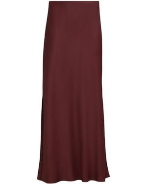 Brunello Cucinelli Satin Maxi Skirt - Purple