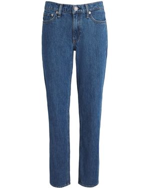 Rag & Bone Harlow Mid-Rise Straight Jeans - Blue