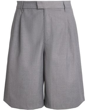 About Blank Cotton Oversized Bermuda Shorts - Grey