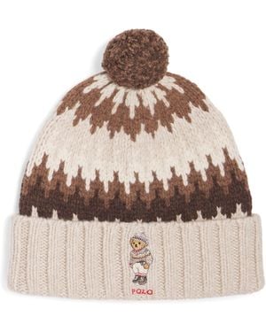 Polo Ralph Lauren Wool-Blend Pom-Pom Colorado Beanie - Brown