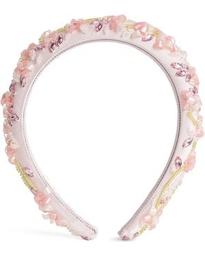 Jennifer Behr Oleander Embellished Headband - Pink