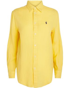 Polo Ralph Lauren Linen Classic Fit Shirt - Yellow