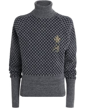 Vivienne Westwood Checkmate Rollneck Jumper - Grey