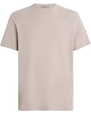 Corneliani Stretch-Cotton Logo T-Shirt - White