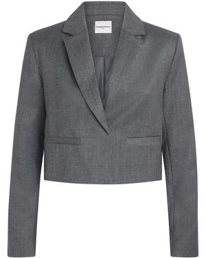 Claudie Pierlot Wool Cropped Blazer - Grey