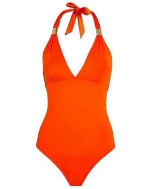 Heidi Klein Adjustable-Slider Swimsuit - Orange