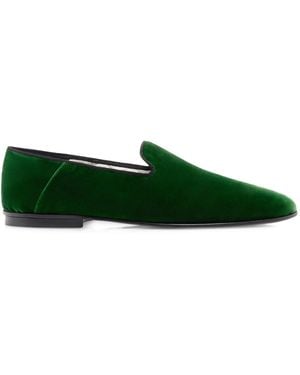 Tom Ford Velvet Loafers - Green
