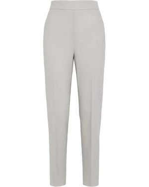 Agnona Wide-Leg Tailored Pants - Gray