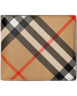 Burberry Check Bifold Wallet - Metallic