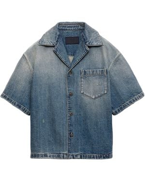 Prada Denim Bowling Shirt - Blue
