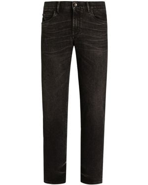 Dolce & Gabbana Dg Patch Slim Jeans - Black