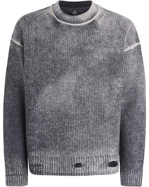 Represent Wool Reversible Fade Out Sweater - Gray
