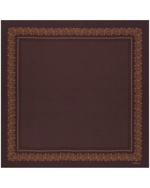 Saint Laurent Silk Paisley Scarf - Brown