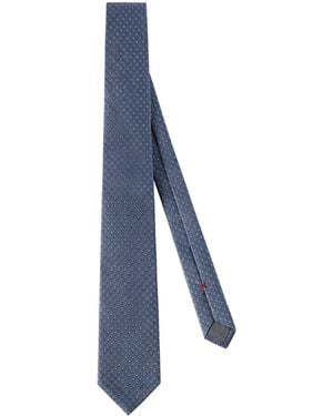 Brunello Cucinelli Silk Jacquard Tie - Blue