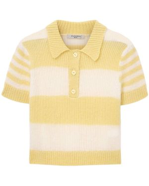 AllSaints Knitted Clem Polo Shirt - Yellow