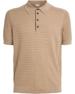 Pal Zileri Cotton Cross-Stitch Polo Shirt - Natural