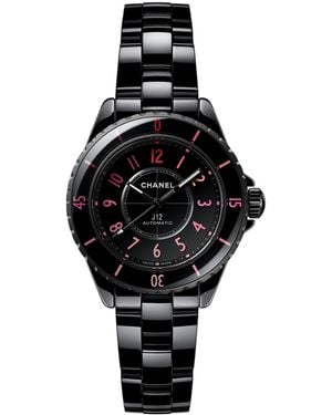 CHANEL Ceramic And Steel J12 Blush Watch Caliber 12.2 - Black