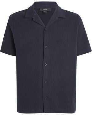 Vince Cotton Bouclé Cabana Shirt - Blue