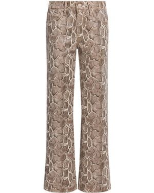 Mother The Maven Sneak High-Rise Straight Jeans - Natural
