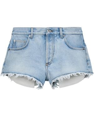Loewe X Paula's Ibiza Anagram Denim Shorts - Blue