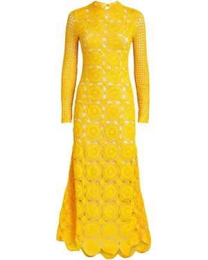 Escvdo Knitted Alpamayo Maxi Dress - Yellow